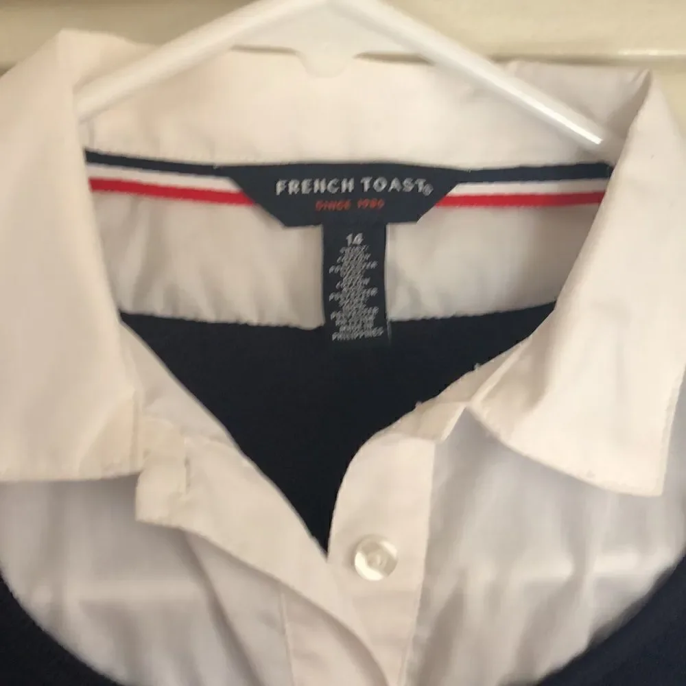 French Toast Crisp School 🏫 Uniform Set Girls Size 14 in French Blue & Navy.